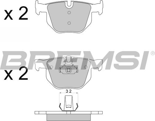 Bremsi BP3509 - Kit de plaquettes de frein, frein à disque cwaw.fr