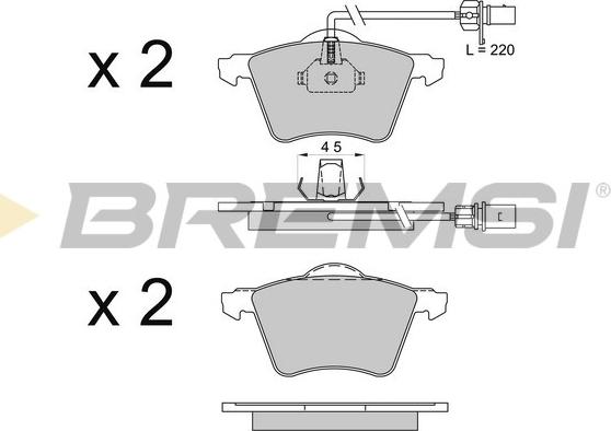 Bremsi BP3506 - Kit de plaquettes de frein, frein à disque cwaw.fr