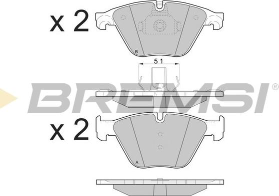 Bremsi BP3500 - Kit de plaquettes de frein, frein à disque cwaw.fr