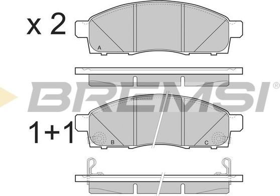 Bremsi BP3501 - Kit de plaquettes de frein, frein à disque cwaw.fr