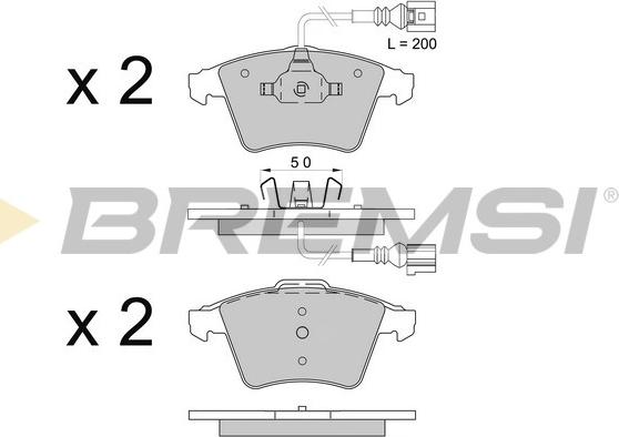 Bremsi BP3508 - Kit de plaquettes de frein, frein à disque cwaw.fr