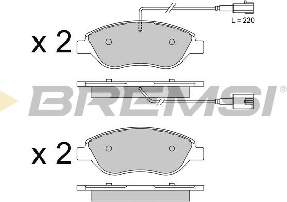 Bremsi BP3507 - Kit de plaquettes de frein, frein à disque cwaw.fr