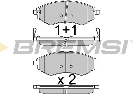 Bremsi BP3514 - Kit de plaquettes de frein, frein à disque cwaw.fr