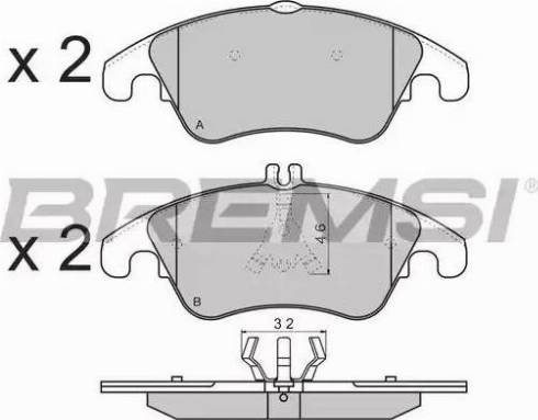 Bremsi BP3515 - Kit de plaquettes de frein, frein à disque cwaw.fr