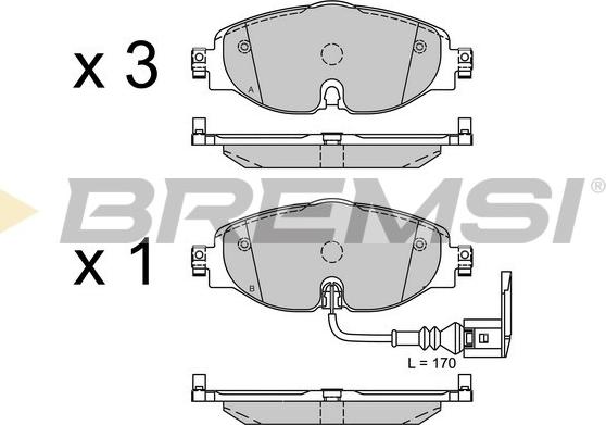 Bremsi BP3516 - Kit de plaquettes de frein, frein à disque cwaw.fr