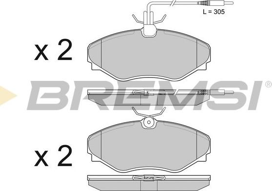 Bremsi BP3510 - Kit de plaquettes de frein, frein à disque cwaw.fr