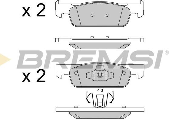 Bremsi BP3512 - Kit de plaquettes de frein, frein à disque cwaw.fr