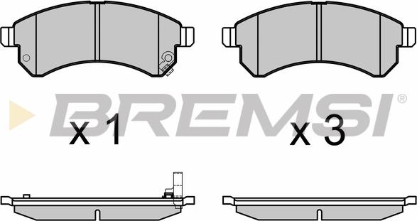 Bremsi BP3584 - Kit de plaquettes de frein, frein à disque cwaw.fr