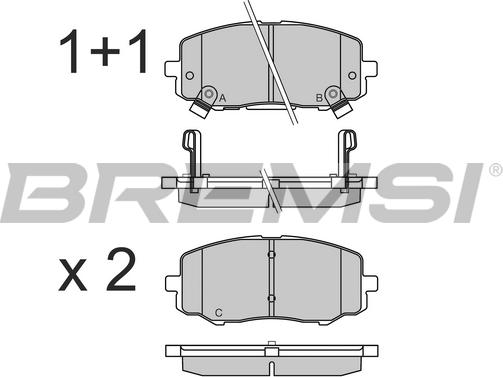 Bremsi BP3583 - Kit de plaquettes de frein, frein à disque cwaw.fr