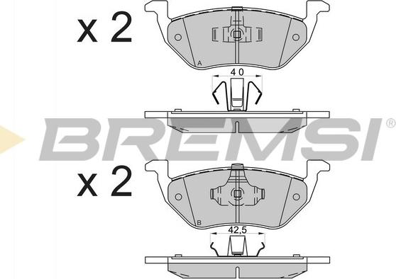 Bremsi BP3587 - Kit de plaquettes de frein, frein à disque cwaw.fr