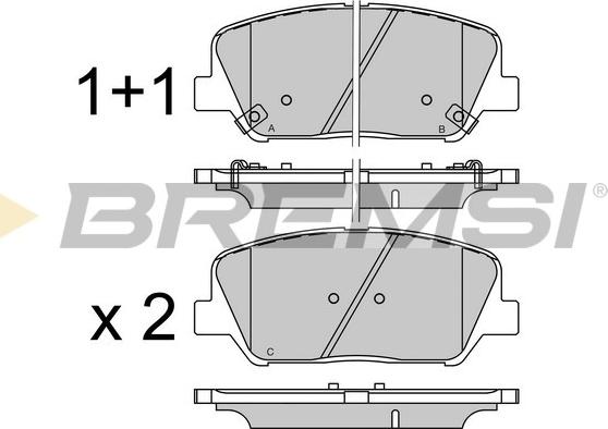 Bremsi BP3530 - Kit de plaquettes de frein, frein à disque cwaw.fr