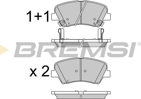 Bremsi BP3529 - Kit de plaquettes de frein, frein à disque cwaw.fr