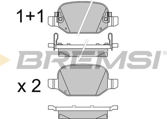 Bremsi BP3524 - Kit de plaquettes de frein, frein à disque cwaw.fr