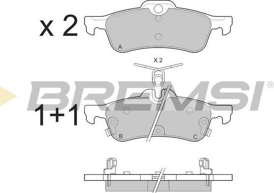 Bremsi BP3528 - Kit de plaquettes de frein, frein à disque cwaw.fr