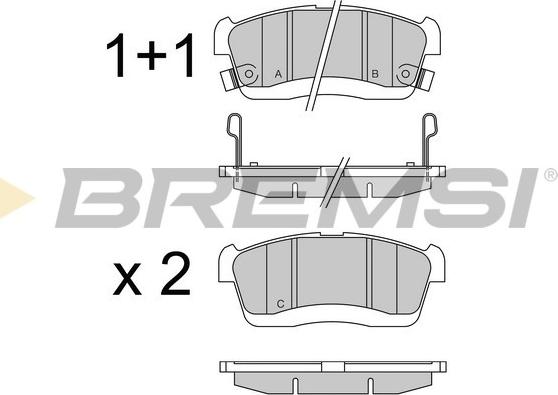 Bremsi BP3575 - Kit de plaquettes de frein, frein à disque cwaw.fr