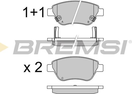 Bremsi BP3577 - Kit de plaquettes de frein, frein à disque cwaw.fr