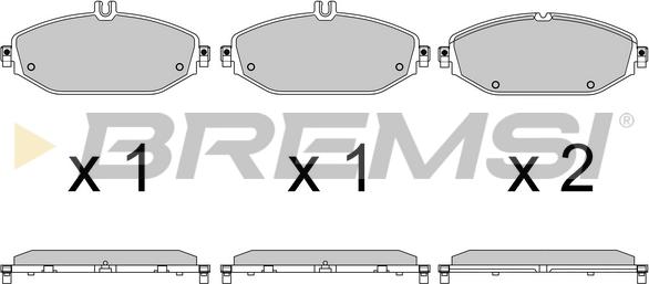 Bremsi BP3641 - Kit de plaquettes de frein, frein à disque cwaw.fr