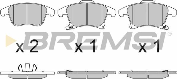 Bremsi BP3655 - Kit de plaquettes de frein, frein à disque cwaw.fr