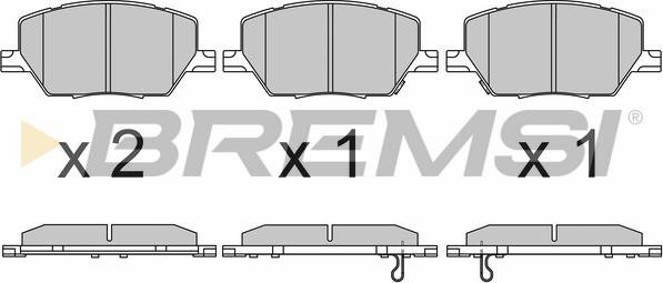 Bremsi BP3657 - Kit de plaquettes de frein, frein à disque cwaw.fr