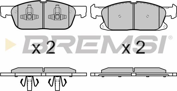 Bremsi BP3666 - Kit de plaquettes de frein, frein à disque cwaw.fr