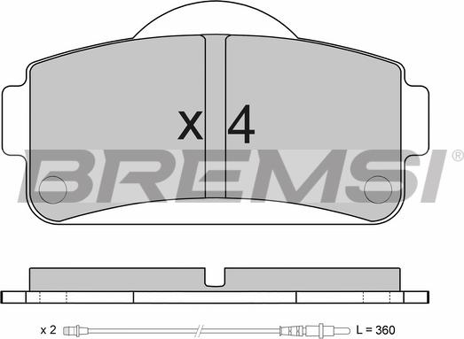 Bremsi BP3663 - Kit de plaquettes de frein, frein à disque cwaw.fr