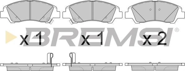 Bremsi BP3606 - Kit de plaquettes de frein, frein à disque cwaw.fr