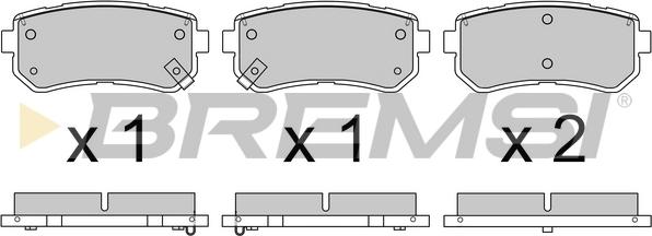 Bremsi BP3614 - Kit de plaquettes de frein, frein à disque cwaw.fr