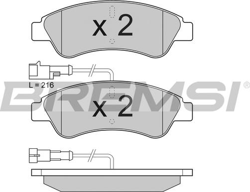 Bremsi BP3612 - Kit de plaquettes de frein, frein à disque cwaw.fr