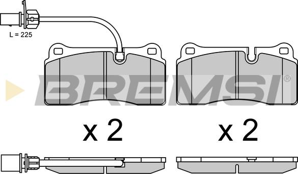 Bremsi BP3689 - Kit de plaquettes de frein, frein à disque cwaw.fr