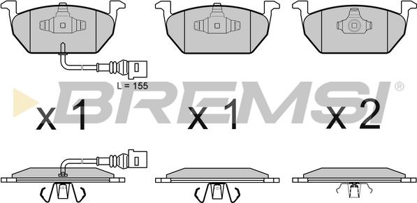 Bremsi BP3631 - Kit de plaquettes de frein, frein à disque cwaw.fr