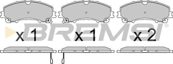 Bremsi BP3638 - Kit de plaquettes de frein, frein à disque cwaw.fr