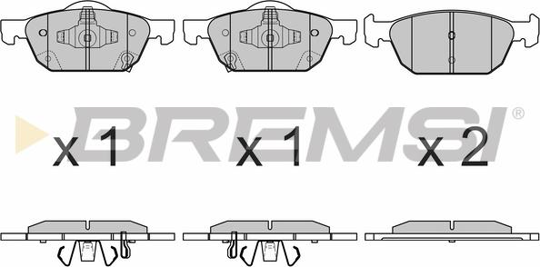 Bremsi BP3674 - Kit de plaquettes de frein, frein à disque cwaw.fr