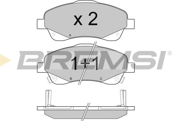 Bremsi BP3094 - Kit de plaquettes de frein, frein à disque cwaw.fr