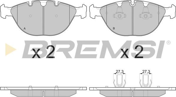 Bremsi BP3096 - Kit de plaquettes de frein, frein à disque cwaw.fr