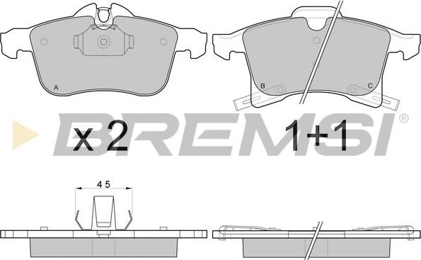 Bremsi BP3093 - Kit de plaquettes de frein, frein à disque cwaw.fr