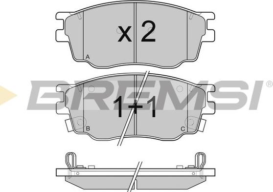 Bremsi BP3092 - Kit de plaquettes de frein, frein à disque cwaw.fr