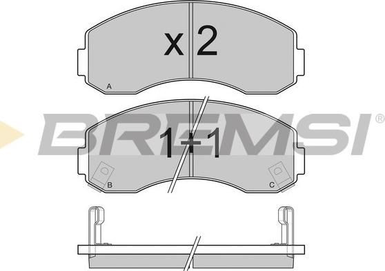 Bremsi BP3044 - Kit de plaquettes de frein, frein à disque cwaw.fr