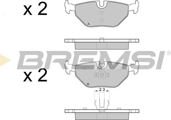 Bremsi BP3051 - Kit de plaquettes de frein, frein à disque cwaw.fr