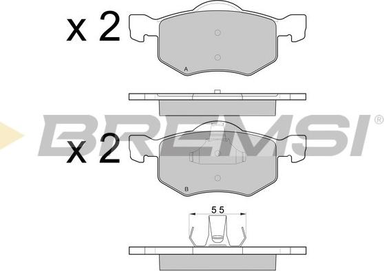 Bremsi BP3058 - Kit de plaquettes de frein, frein à disque cwaw.fr