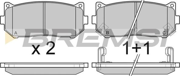 Bremsi BP3064 - Kit de plaquettes de frein, frein à disque cwaw.fr