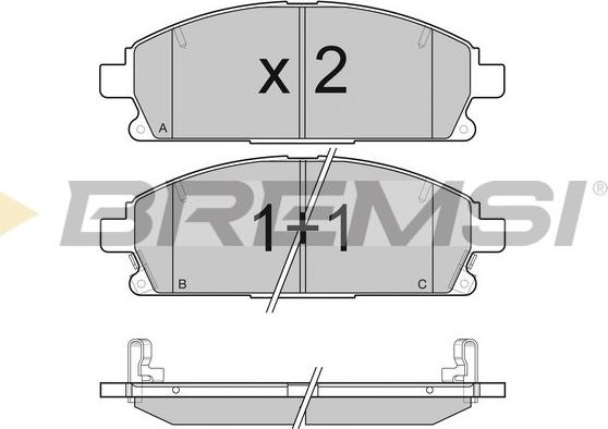 Bremsi BP3068 - Kit de plaquettes de frein, frein à disque cwaw.fr