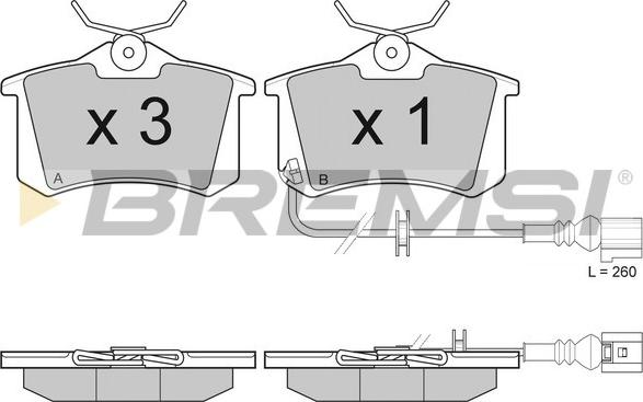 Bremsi BP3005 - Kit de plaquettes de frein, frein à disque cwaw.fr