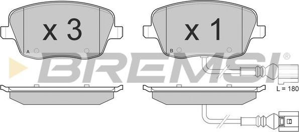 Bremsi BP3013 - Kit de plaquettes de frein, frein à disque cwaw.fr