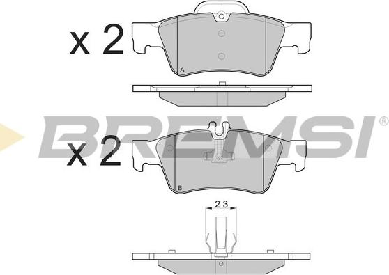 Bremsi BP3088 - Kit de plaquettes de frein, frein à disque cwaw.fr