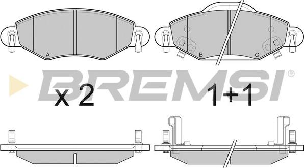 Bremsi BP3082 - Kit de plaquettes de frein, frein à disque cwaw.fr