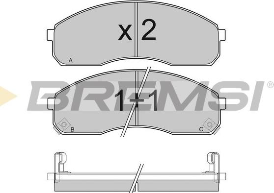 Bremsi BP3039 - Kit de plaquettes de frein, frein à disque cwaw.fr