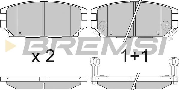 Bremsi BP3034 - Kit de plaquettes de frein, frein à disque cwaw.fr