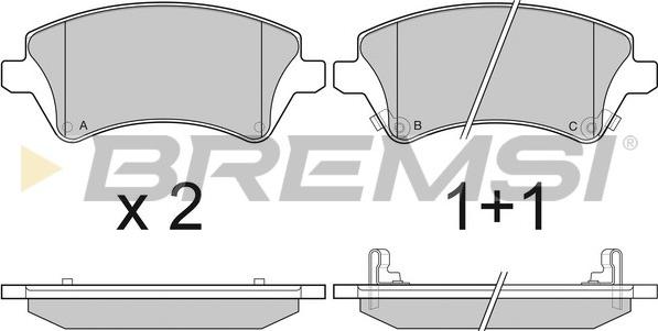 Bremsi BP3030 - Kit de plaquettes de frein, frein à disque cwaw.fr