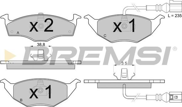 Bremsi BP3032 - Kit de plaquettes de frein, frein à disque cwaw.fr