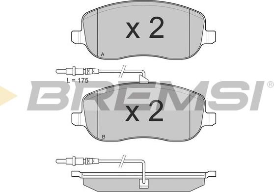 Bremsi BP3028 - Kit de plaquettes de frein, frein à disque cwaw.fr